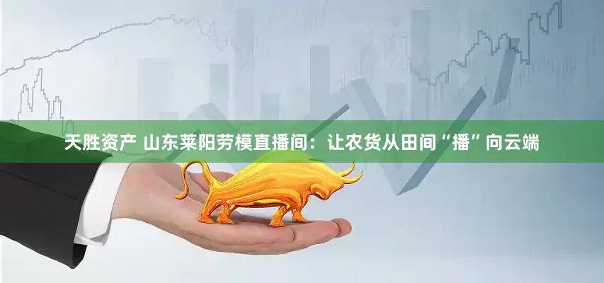 天胜资产 山东莱阳劳模直播间：让农货从田间“播”向云端