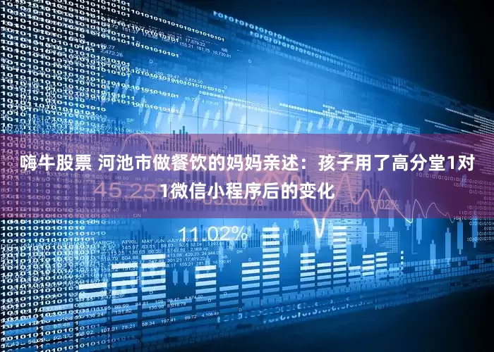 嗨牛股票 河池市做餐饮的妈妈亲述：孩子用了高分堂1对1微信小程序后的变化